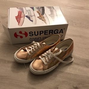 SUPERGA 2750 Cotu Metallic Sneakers - Rose Gold